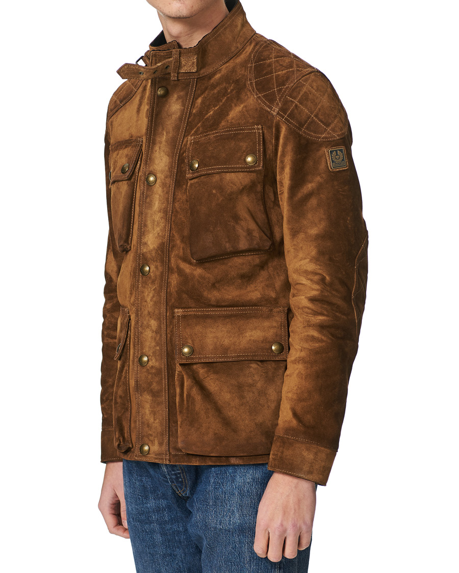 Herre | Jakker | Belstaff | Fieldbrook Suede Jacket Light Camel
