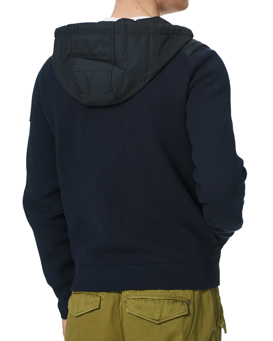 Herre | Trøjer | Belstaff | Omar Zip Through Hybrid Hood Dark Ink