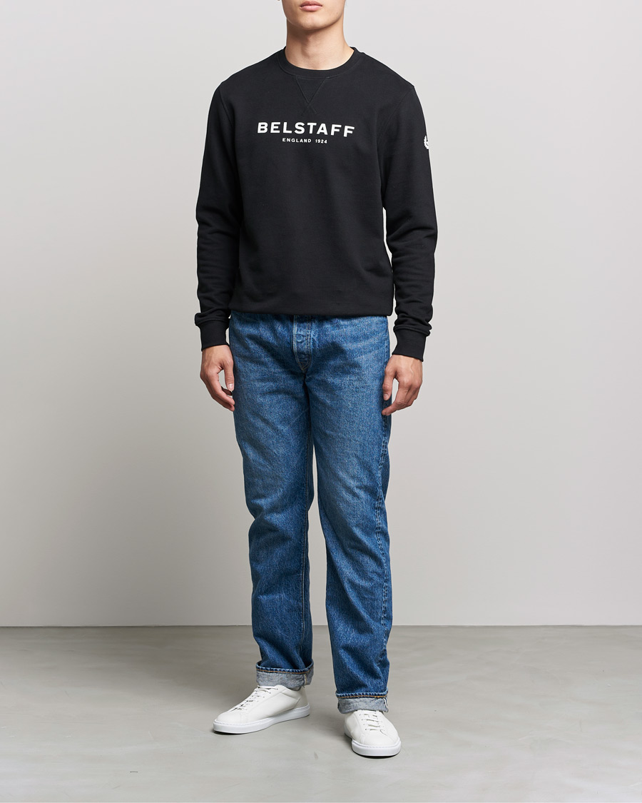 Herre | Trøjer | Belstaff | 1924 Crew Neck Logo Sweat Black
