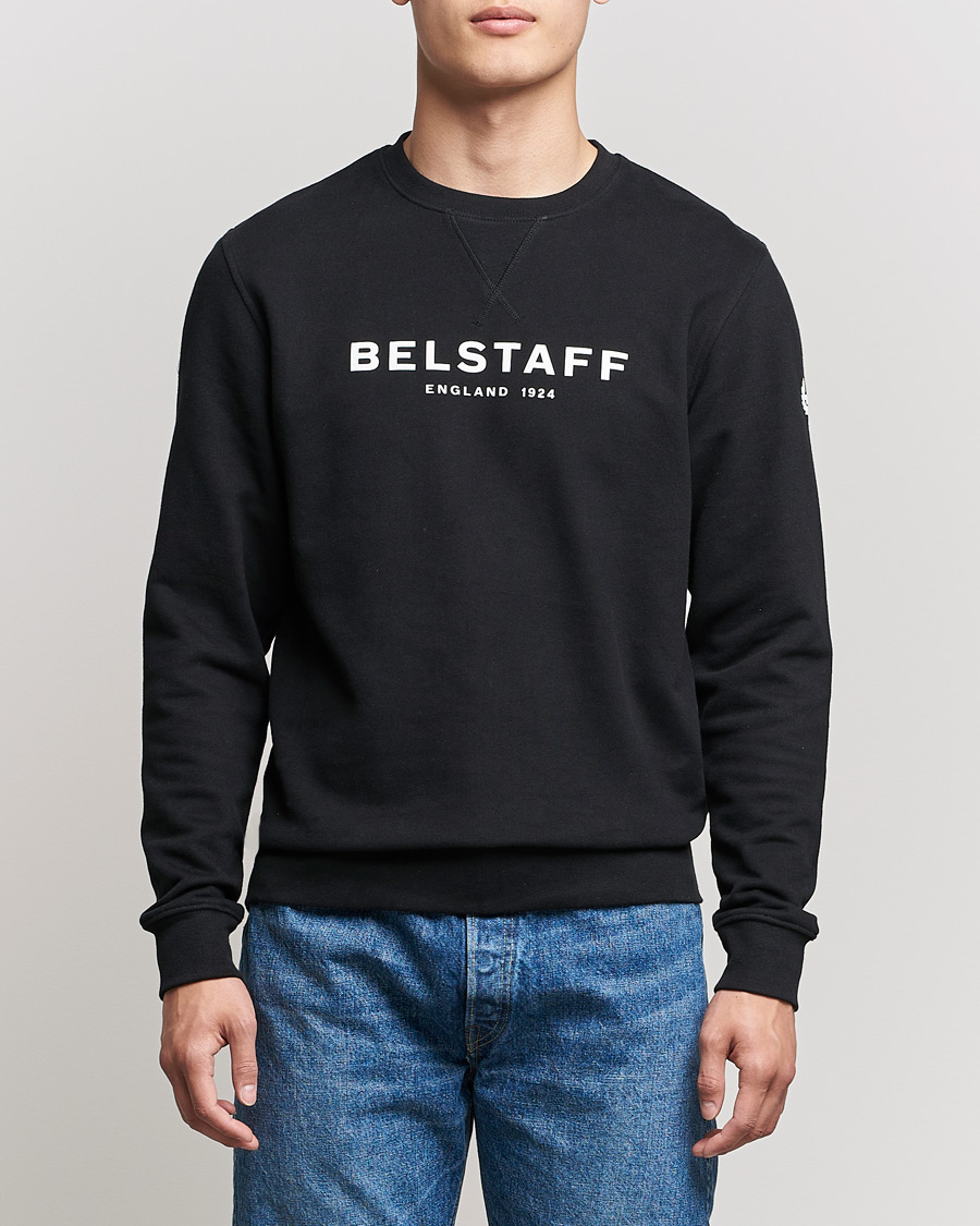 Herre | Trøjer | Belstaff | 1924 Crew Neck Logo Sweat Black