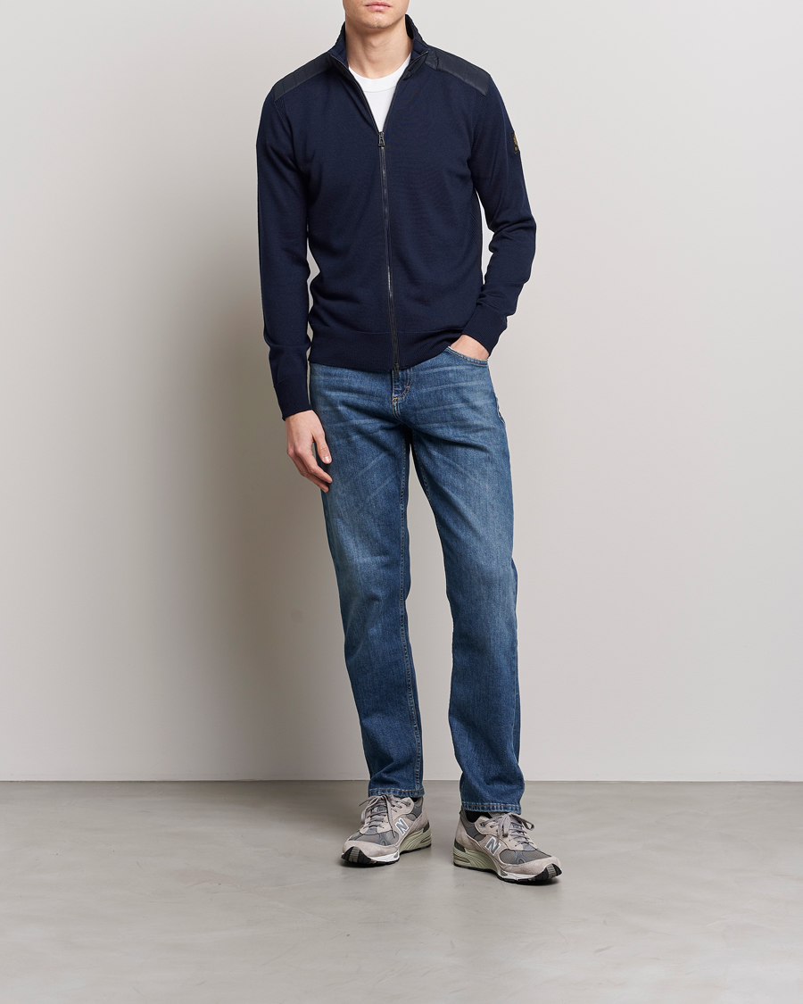 Herre | Trøjer | Belstaff | Kelby Zip Cardigan Navy