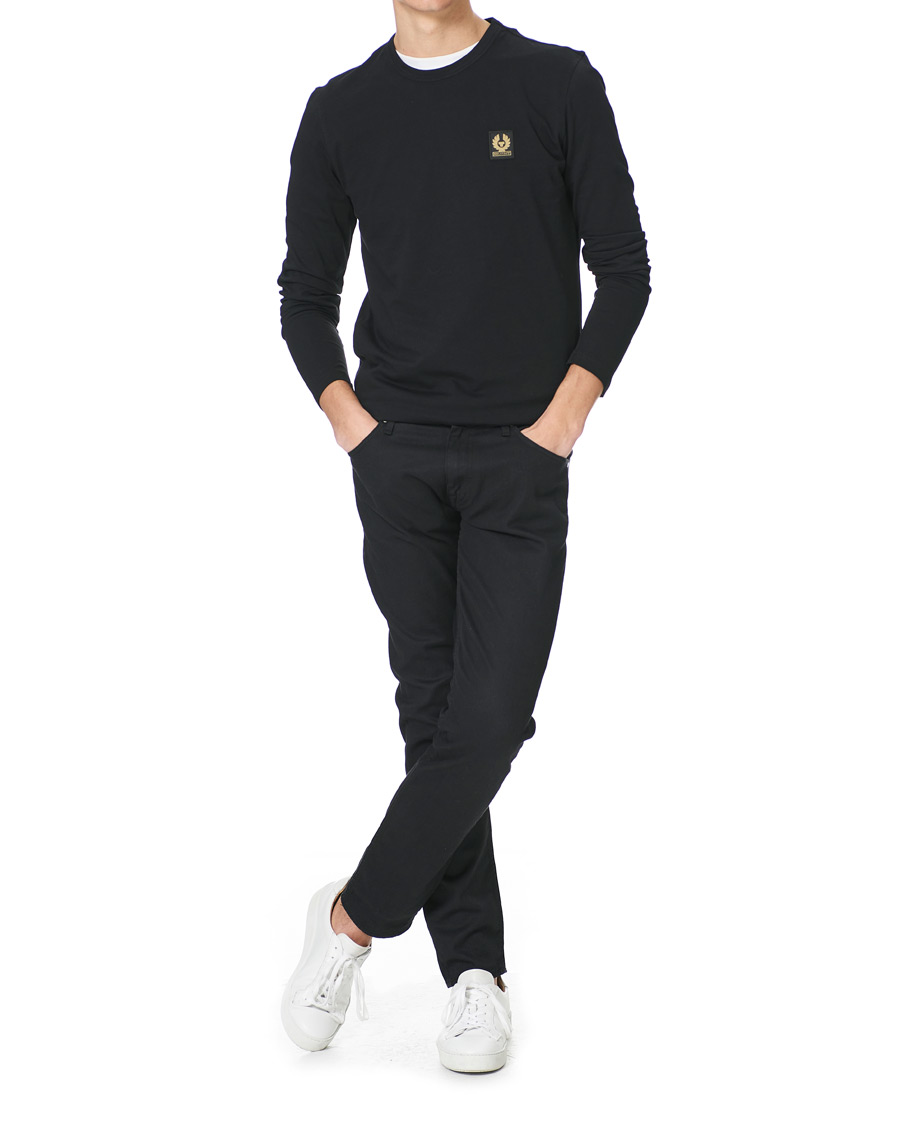 Herre | T-Shirts | Belstaff | Long Sleeve Logo Tee Black