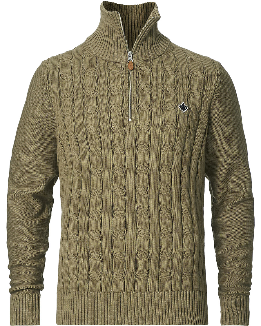 Herre | Trøjer | Morris | Marlebone Cable Half-Zip Green