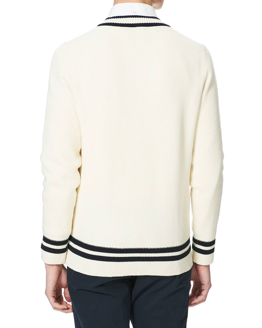 Herre | Trøjer | Morris | Willoughby V-Neck Cricket Sweater Off White