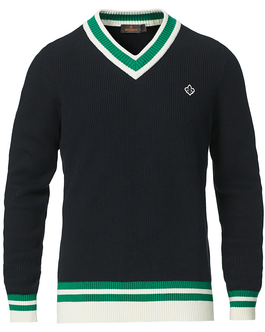 Herre | Trøjer | Morris | Willoughby V-Neck Cricket Sweater Navy
