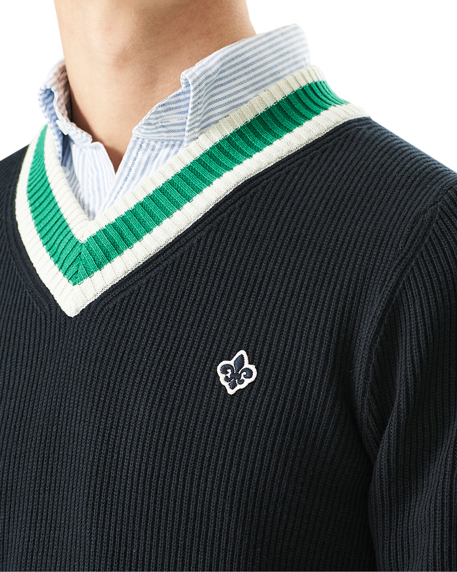 Herre | Trøjer | Morris | Willoughby V-Neck Cricket Sweater Navy