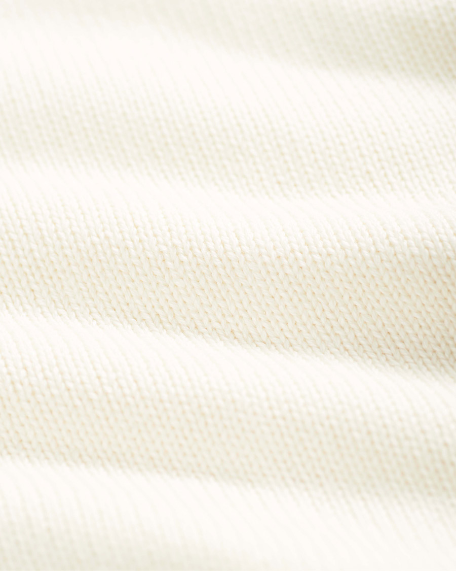 Herre | Trøjer | Morris | Norton Logo Knitted Half-Zip Off White