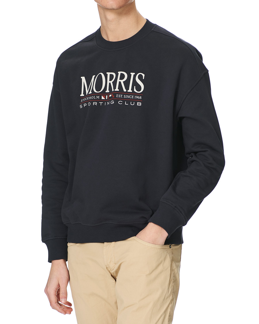 Herre | Trøjer | Morris | Buxton Logo Sweatshirt Navy