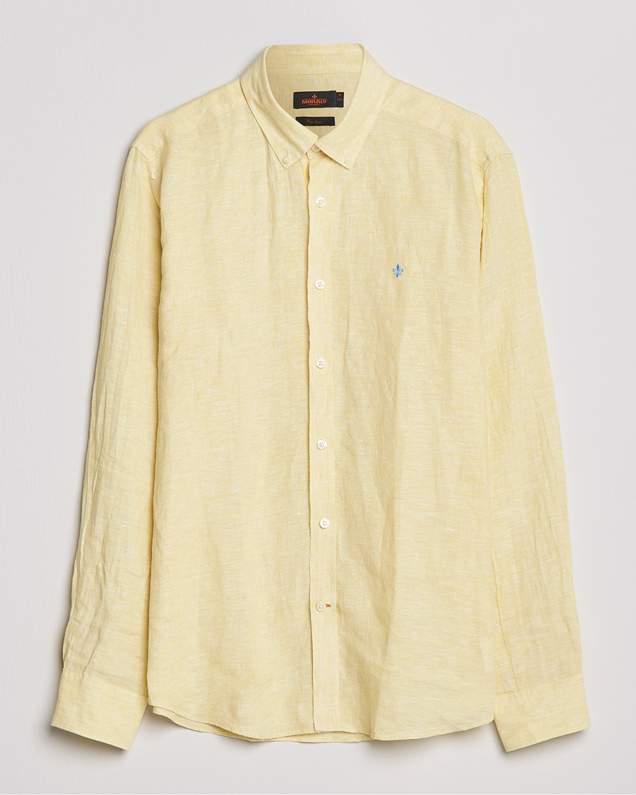 Herre | Skjorter | Morris | Douglas Linen Shirt Yellow