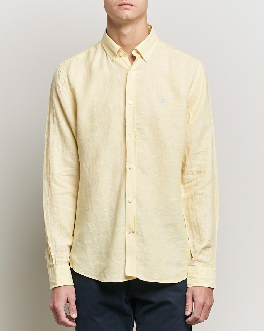 Herre | Skjorter | Morris | Douglas Linen Shirt Yellow