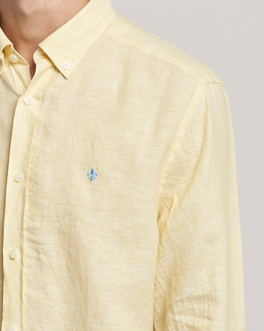 Herre | Skjorter | Morris | Douglas Linen Shirt Yellow