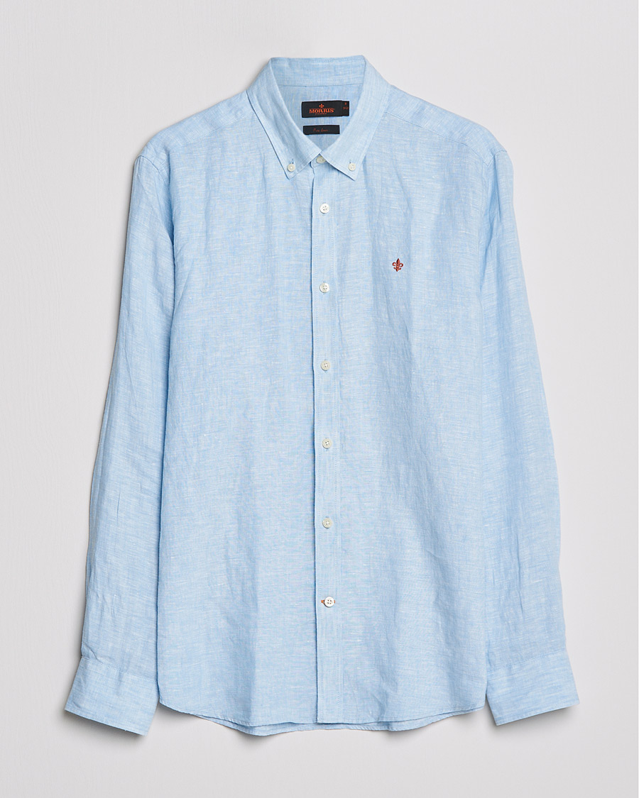 Herre | Skjorter | Morris | Douglas Linen Shirt Light blue