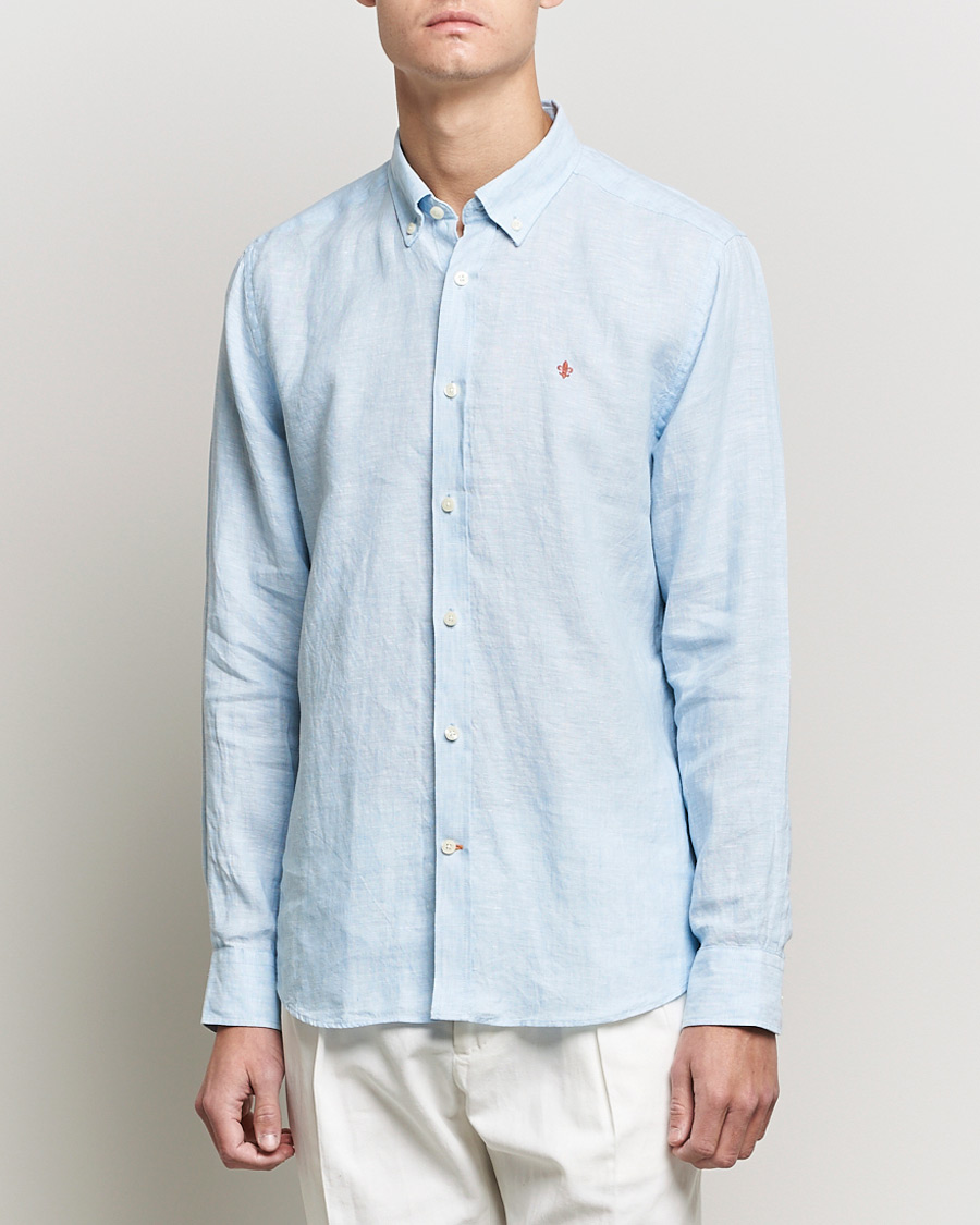 Herre | Skjorter | Morris | Douglas Linen Shirt Light blue