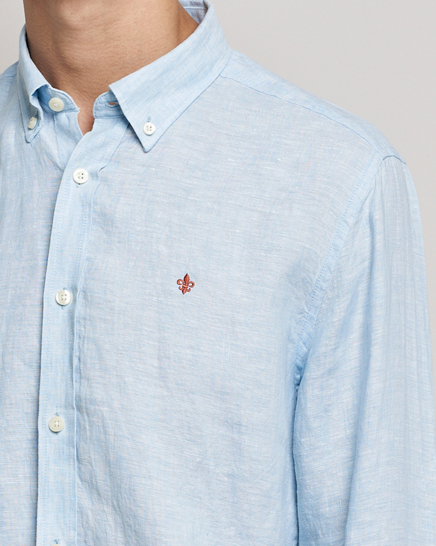 Herre | Skjorter | Morris | Douglas Linen Shirt Light blue