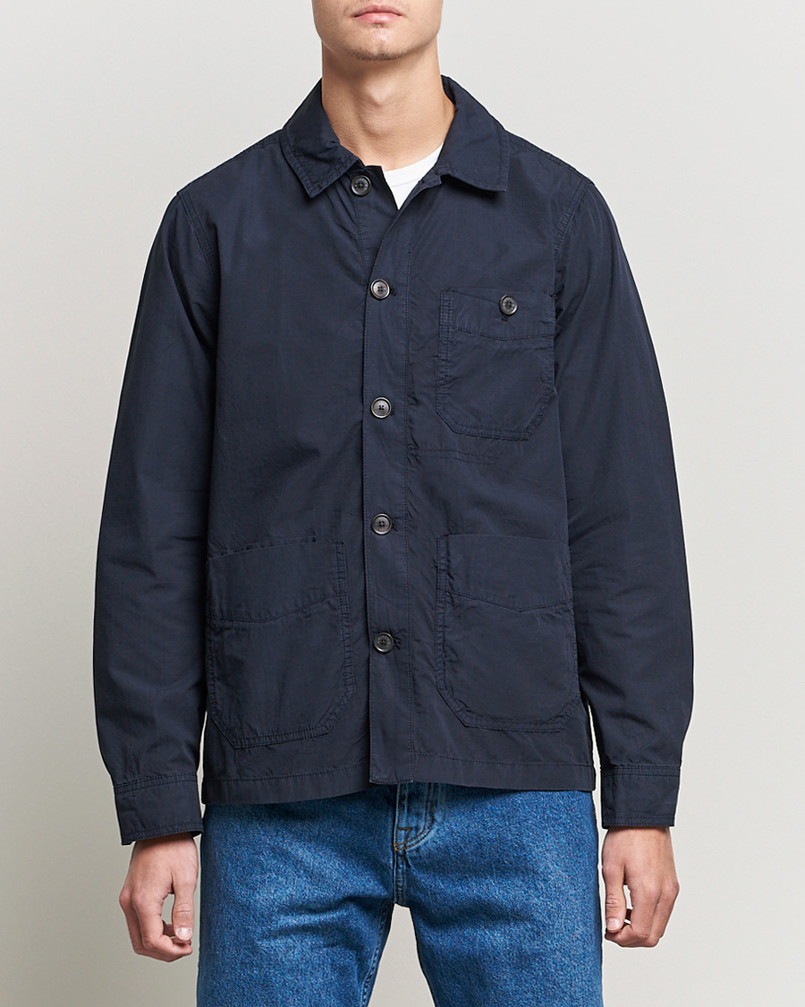 Herre | Overshirts | Morris | Morley Ripstop Shirt Jacket Old Blue
