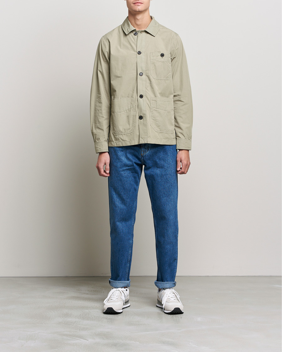 Herre | Udsalg tøj | Morris | Morley Ripstop Shirt Jacket Light Green