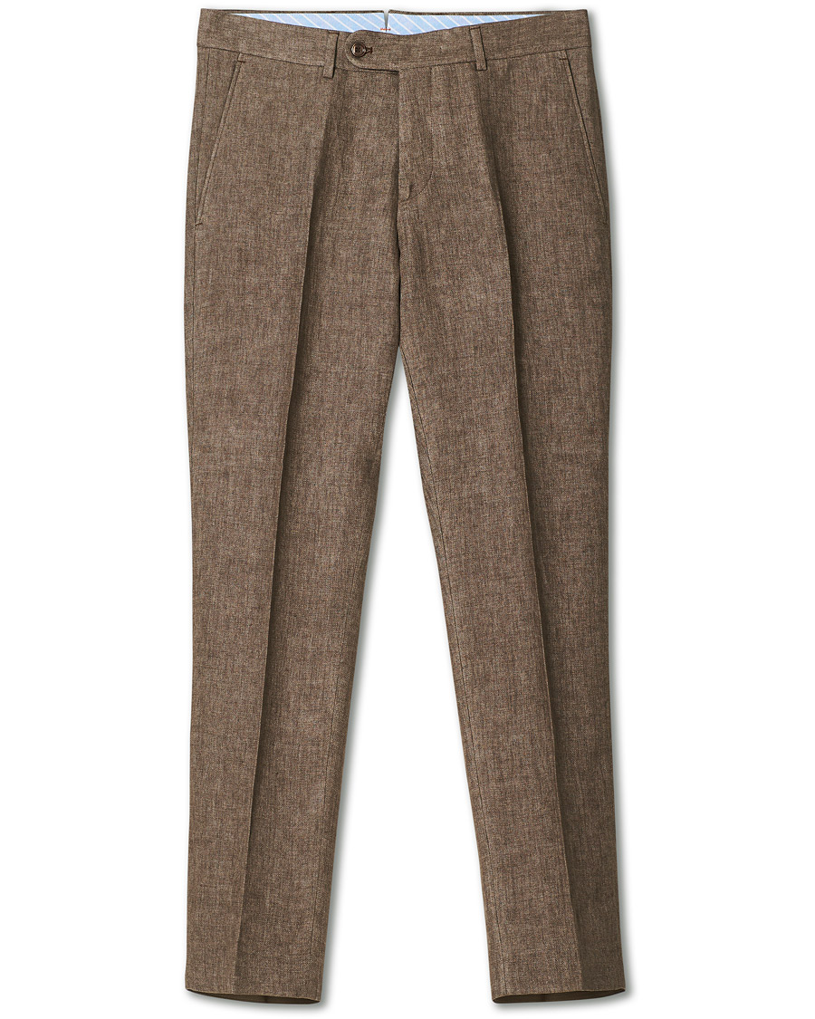 Herre | Bukser | Morris | Rodney Linen Trousers Brown