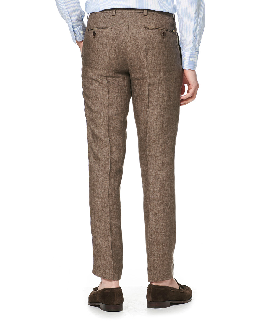 Herre | Bukser | Morris | Rodney Linen Trousers Brown