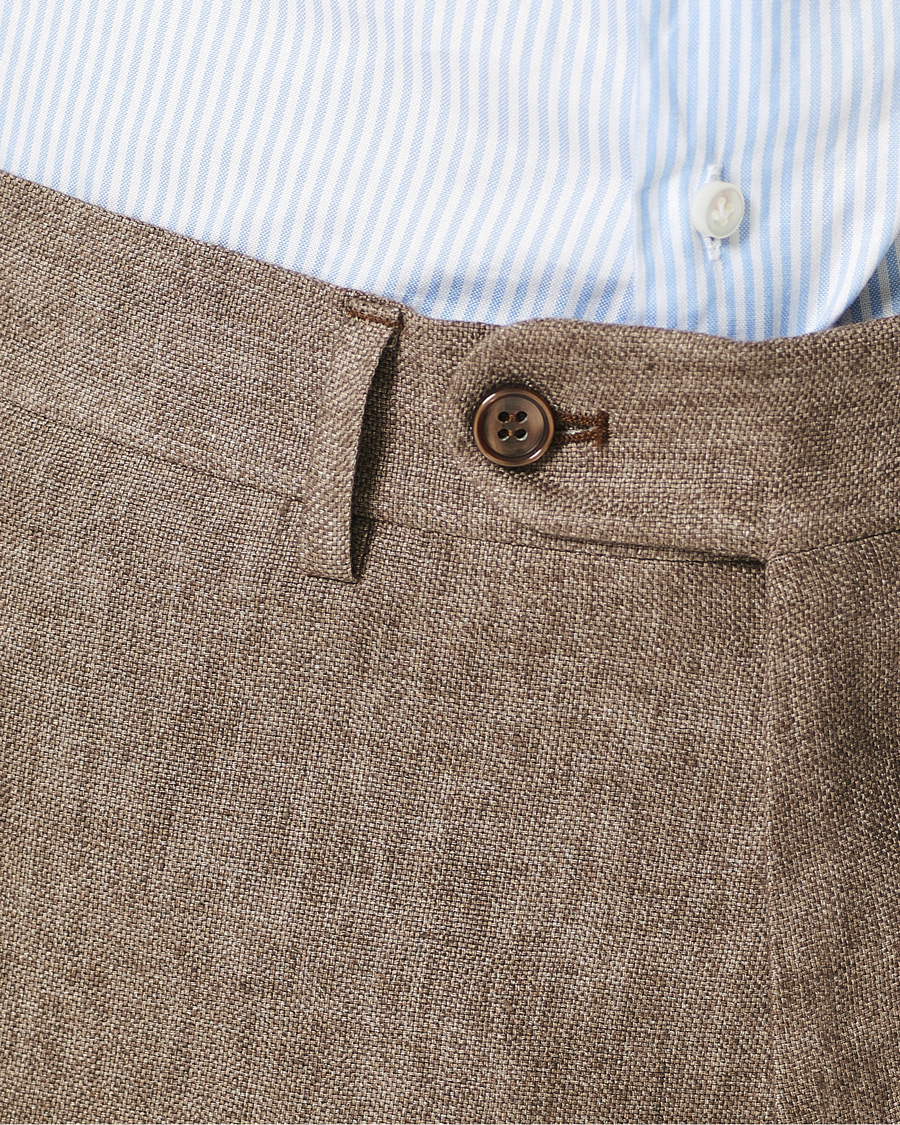 Herre | Bukser | Morris | Rodney Linen Trousers Brown
