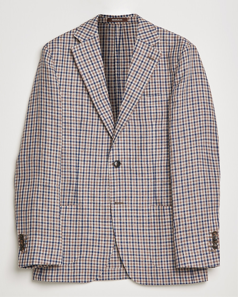 Herre | Blazere & jakker | Morris Heritage | Mike Patch Pocket Checked Blazer Brown