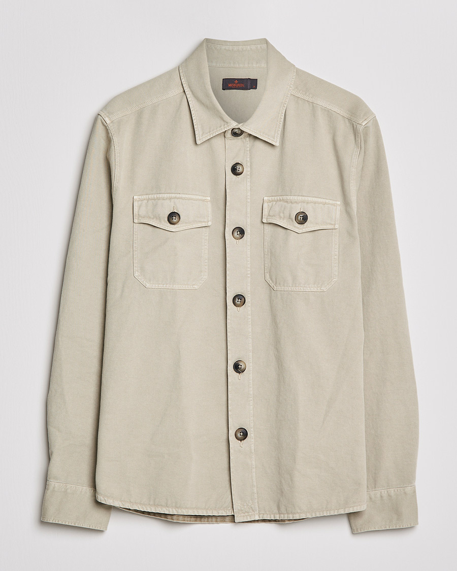 Herre | Skjorter | Morris | Sanford Light Cotton Overshirt Beige