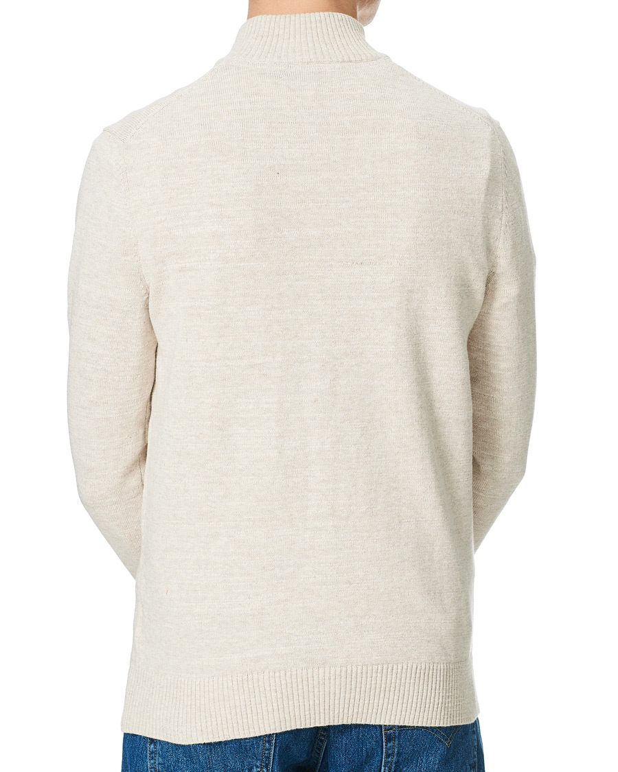Herre | Trøjer | Morris | Randall Cotton Half Zip Ecru