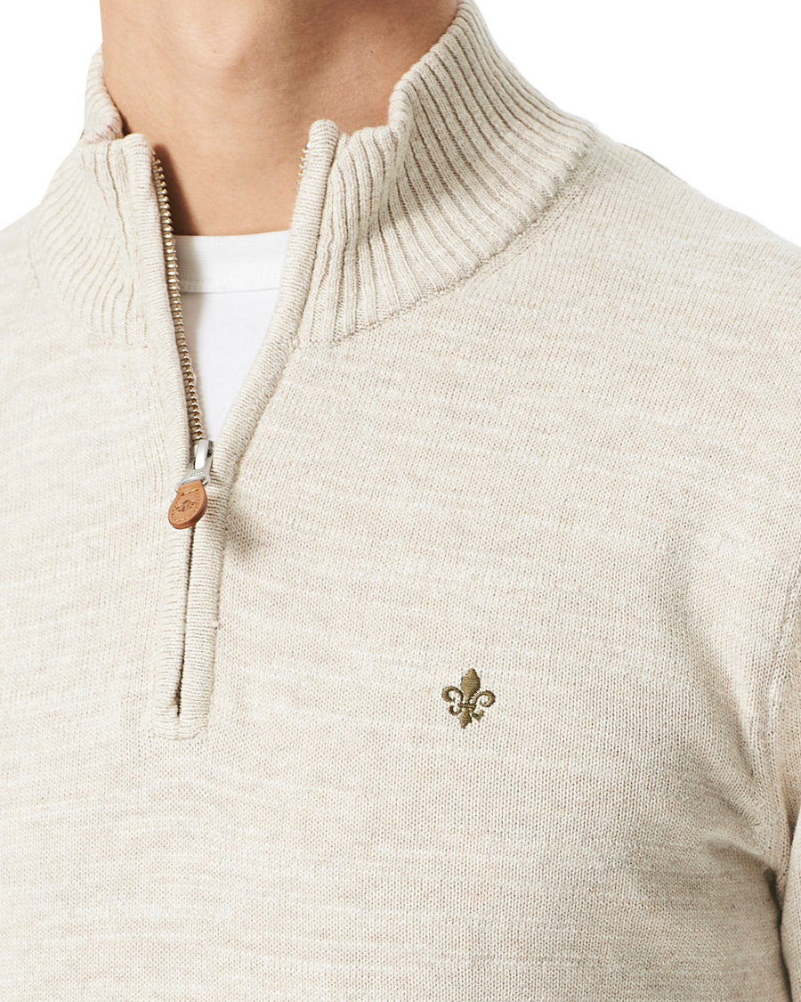 Herre | Trøjer | Morris | Randall Cotton Half Zip Ecru