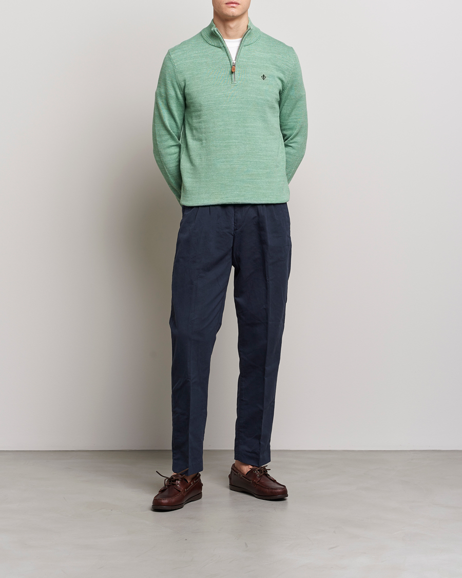 Herre | Trøjer | Morris | Randall Cotton Half Zip Green