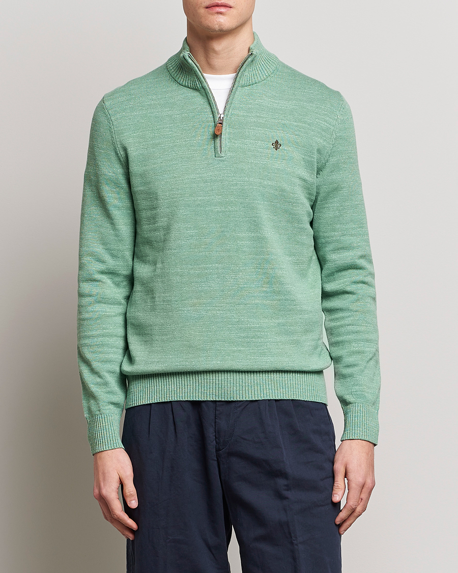 Herre | Trøjer | Morris | Randall Cotton Half Zip Green