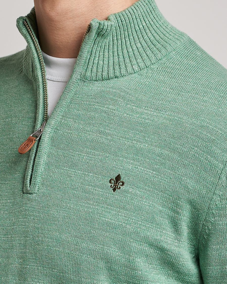 Herre | Trøjer | Morris | Randall Cotton Half Zip Green