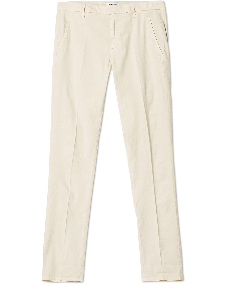 Herre | Bukser | Dondup | Gaubert Linen Stretch Chinos Beige