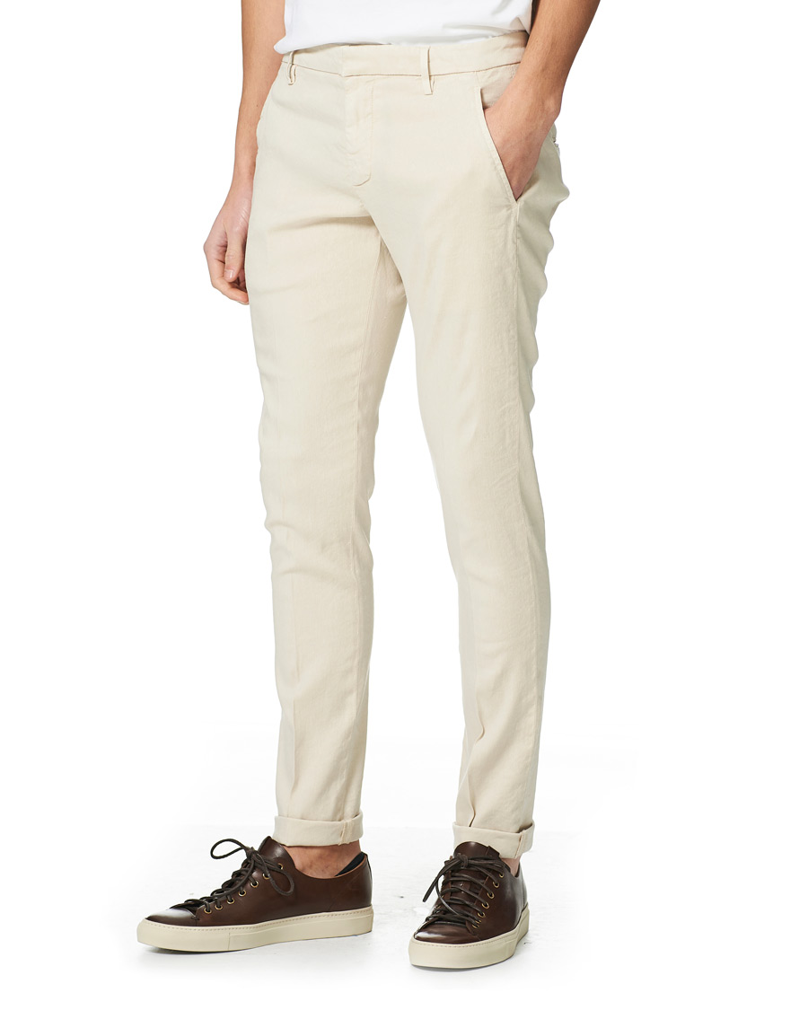 Herre | Bukser | Dondup | Gaubert Linen Stretch Chinos Beige