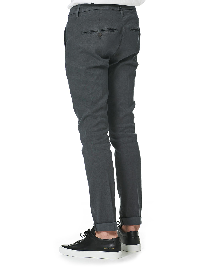 Herre | Bukser | Dondup | Gaubert Linen Stretch Chinos Dark Grey
