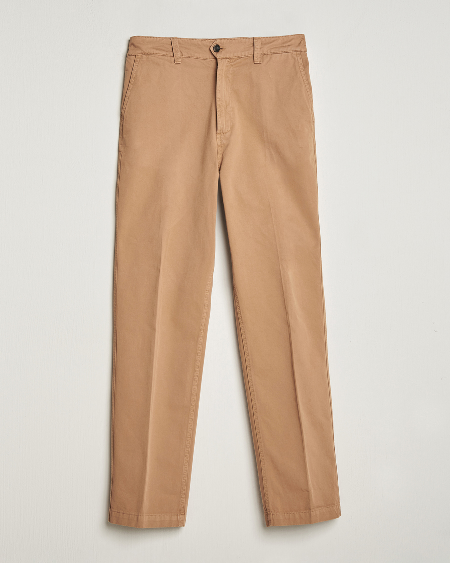 Herre |  | Drake\'s | Cotton Flat Front Chino Tobacco