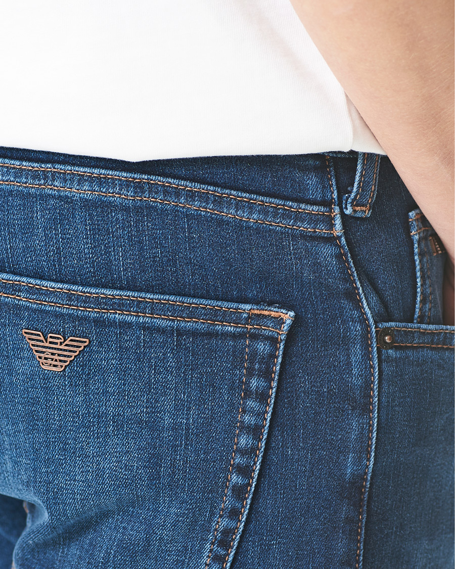 Herre | Jeans | Emporio Armani | Regular Fit Jeans Dark Blue