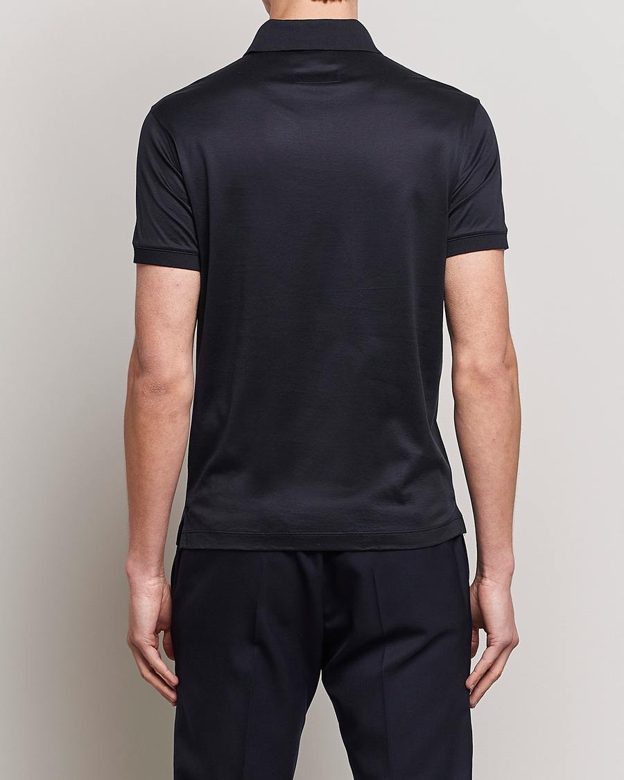 Herre | Polotrøjer | Emporio Armani | Cotton Tencel Polo Navy