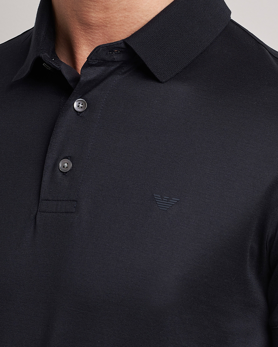 Herre | Polotrøjer | Emporio Armani | Cotton Tencel Polo Navy