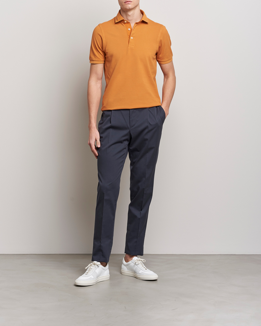 Herre | Polotrøjer | Gran Sasso | Washed Polo Orange
