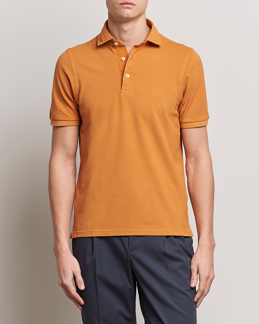 Herre | Polotrøjer | Gran Sasso | Washed Polo Orange