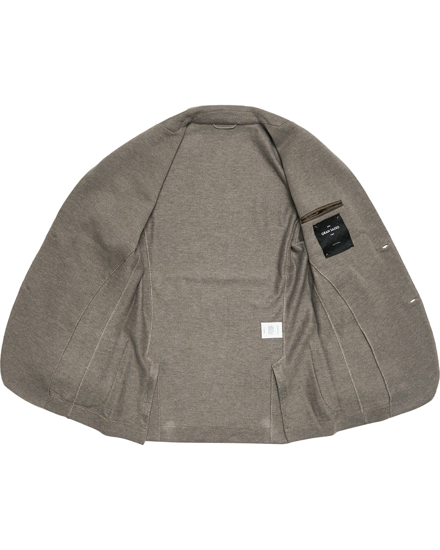 Herre | Blazere & jakker | Gran Sasso | Structured Cotton/Linen Blazer Grey/Brown