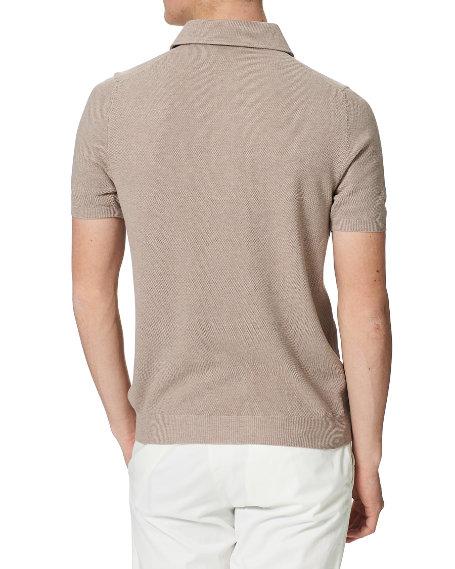 Herre | Polotrøjer | Gran Sasso | Knitted One Piece Collar Polo Beige