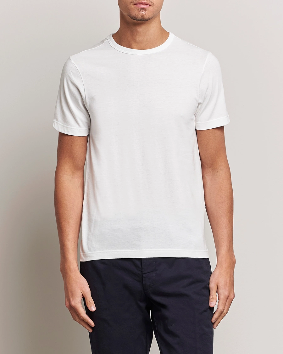 Herre | T-Shirts | Merz b. Schwanen | 1950s Classic Loopwheeled T-Shirt White