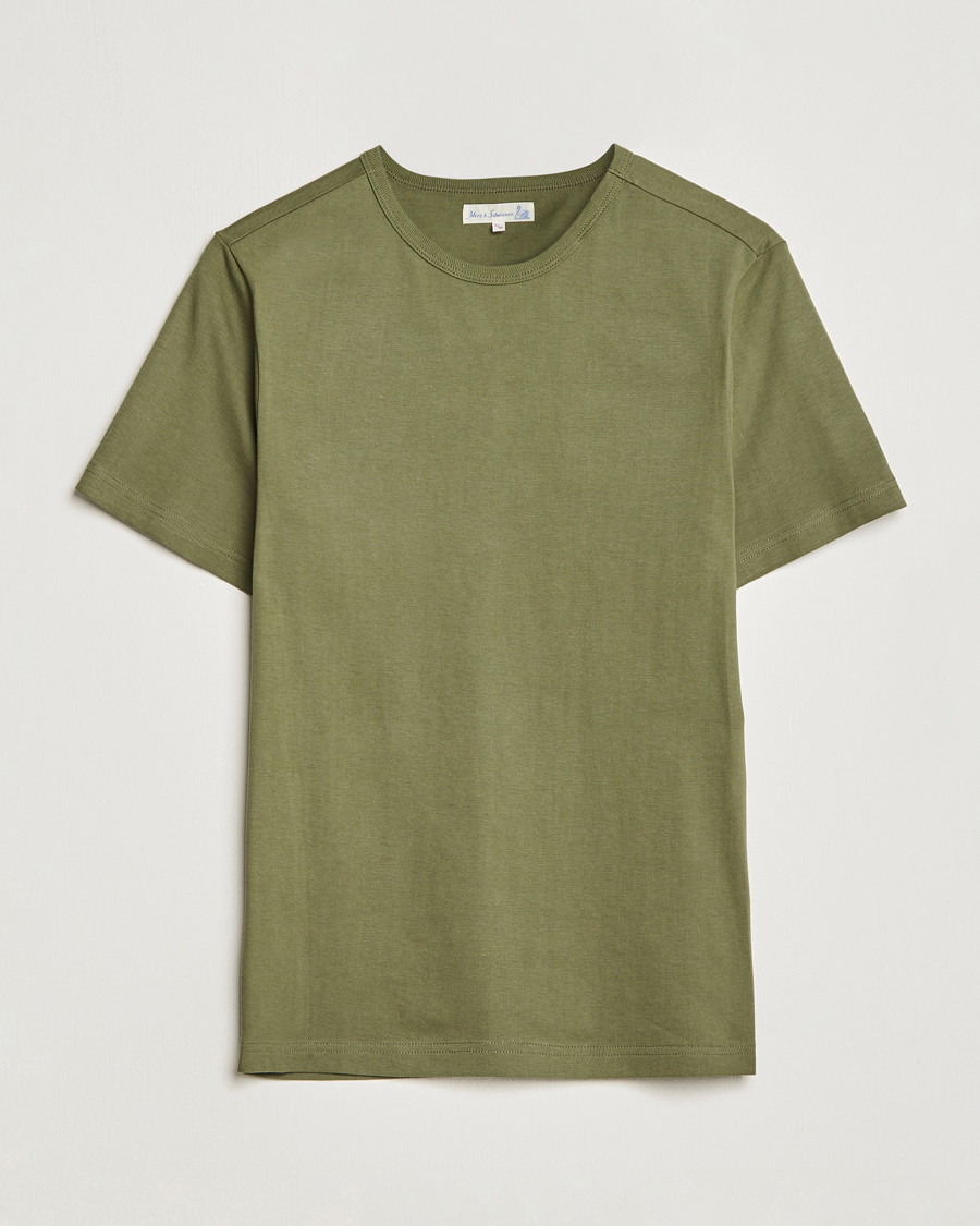 Herre | T-Shirts | Merz b. Schwanen | 1950s Classic Loopwheeled T-shirt Army