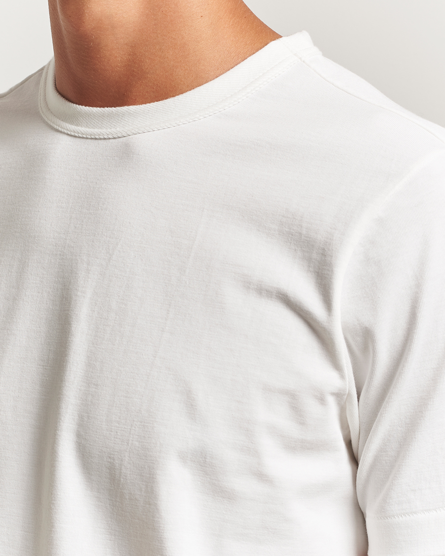 Herre | T-Shirts | Merz b. Schwanen | Relaxed Fit Loopwheeled T-Shirt White