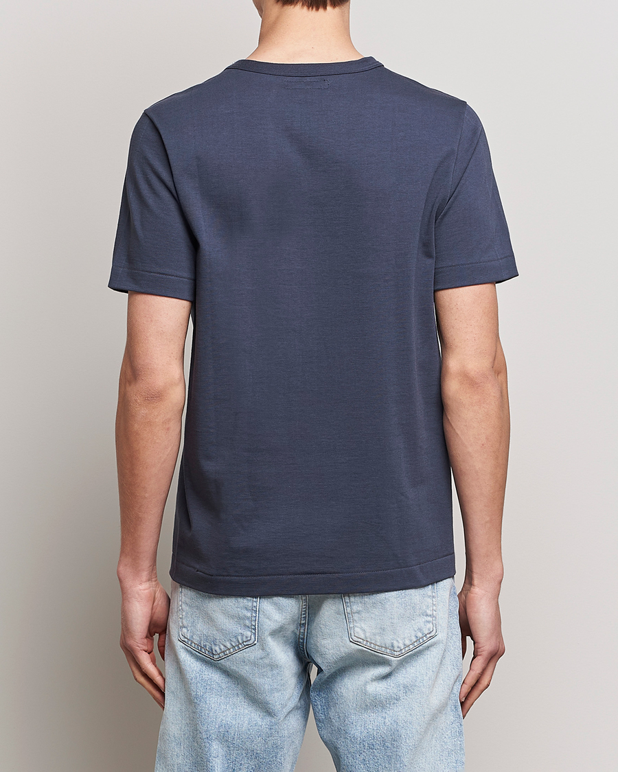Herre | T-Shirts | Merz b. Schwanen | Relaxed Loopwheeled Sturdy Tee Navy