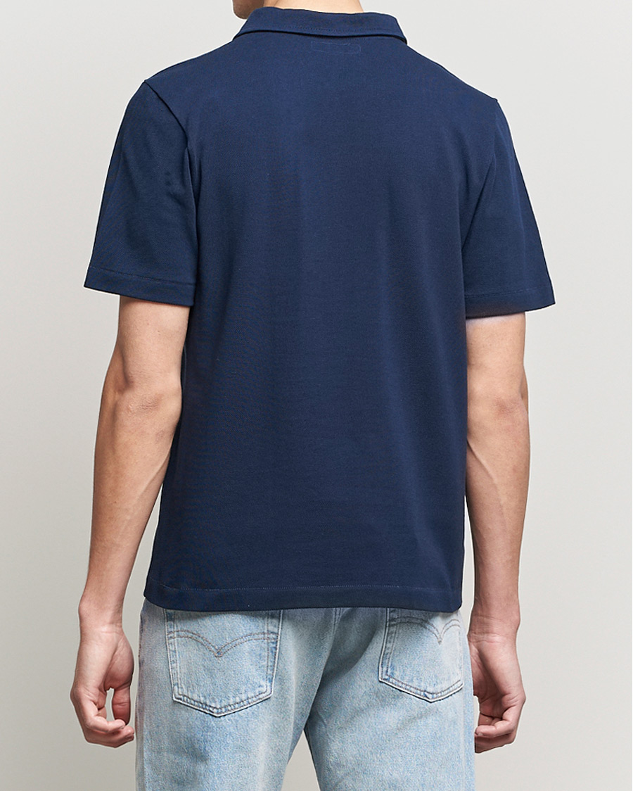 Herre | Polotrøjer | Merz b. Schwanen | Organic Cotton Washed Polo Ink Blue