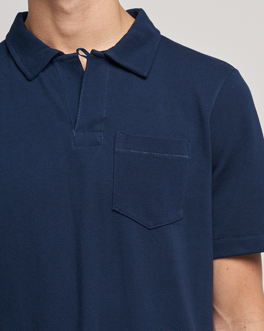 Herre | Polotrøjer | Merz b. Schwanen | Organic Cotton Washed Polo Ink Blue