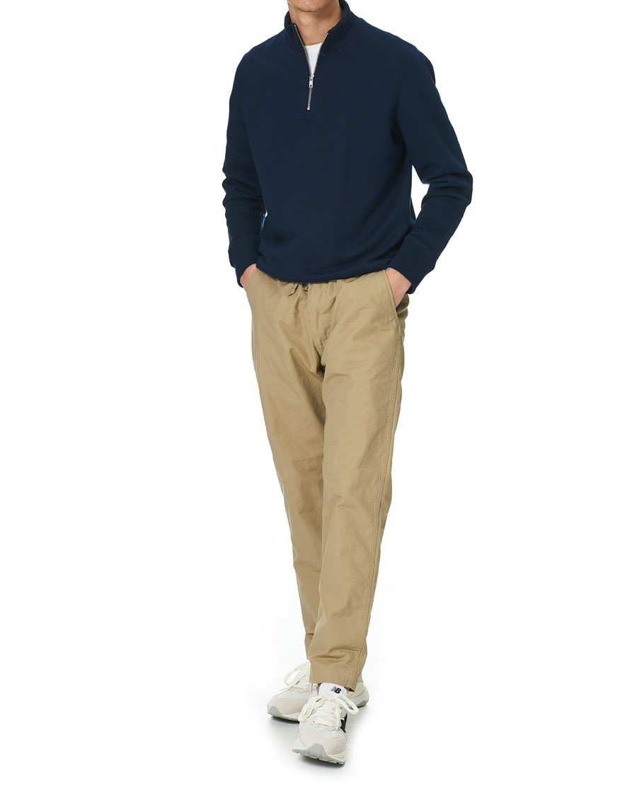 Herre | Trøjer | Merz b. Schwanen | Organic Cotton Half Zip Sweat Ink