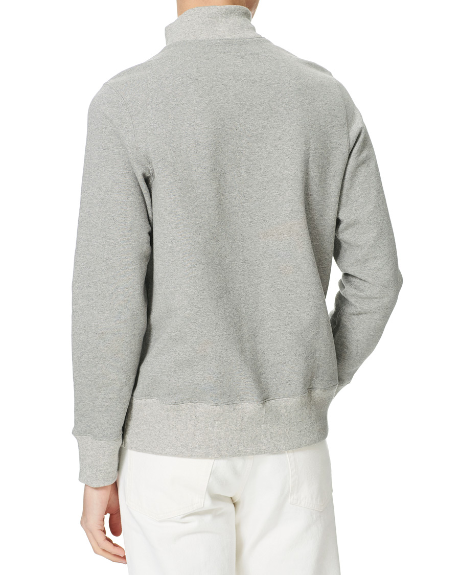 Herre | Trøjer | Merz b. Schwanen | Organic Cotton Half Zip Sweat Grey Mel