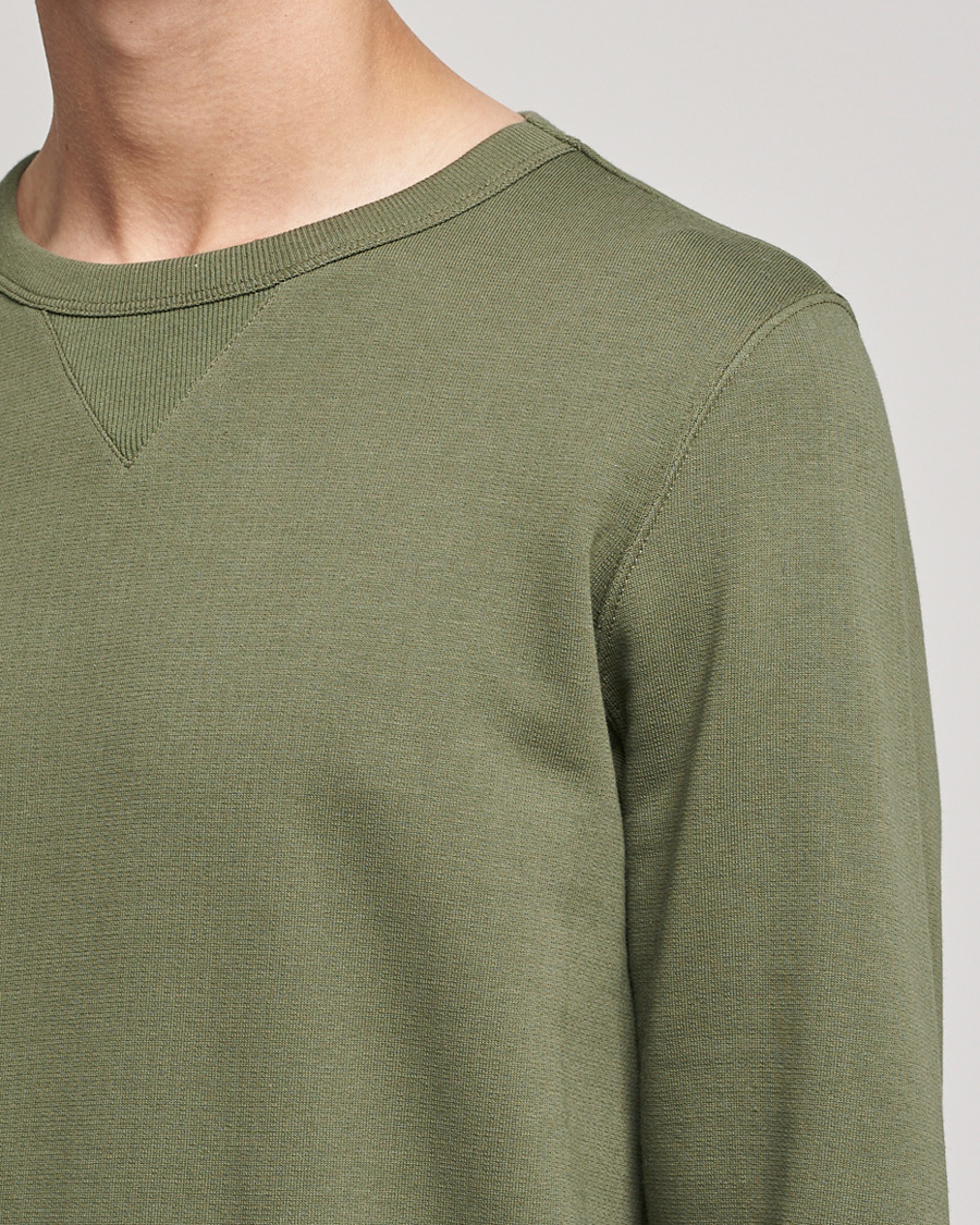 Herre | Trøjer | Merz b. Schwanen | Organic Cotton Crew Neck Sweat Army